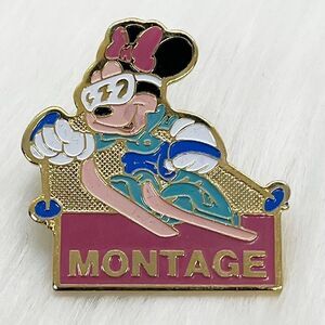 🔮 5/$25 Vintage Disney Skiing‎ Series Minnie Mouse MONTAGE Pin